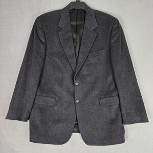 Joseph & Lyman 100% Cashmere Jacket Blazer Sport Coat Gray Mens 46R